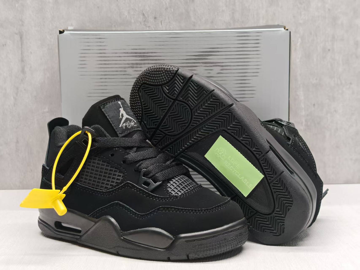 Jordan Kids’ Black Lace-Up Sneakers